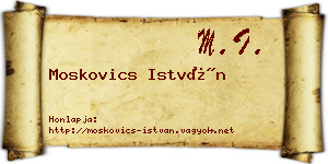 Moskovics István névjegykártya