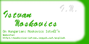 istvan moskovics business card